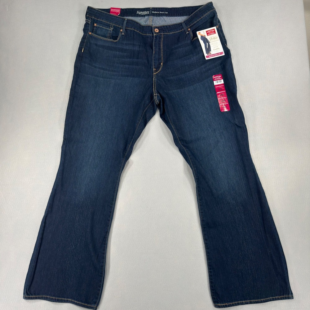 Signature by Levi Strauss Modern Boot Cut Jeans Dark Wash 22M 94364-0001 NWT